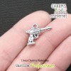 revolver charm plateado plata tibetana