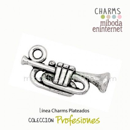 Charm Trompeta plateado