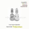 Charm Violín plateado