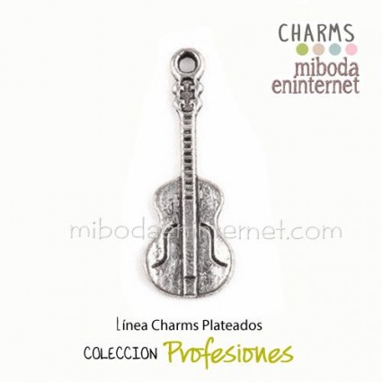 Charm Guitarra plateado