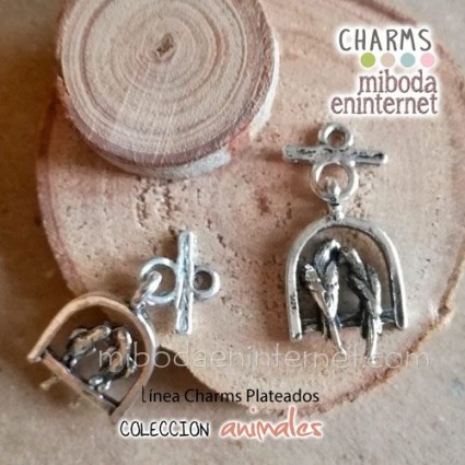 Charm Inseparables 3D plateado