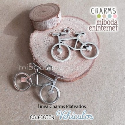 Charm Bicicleta plateado