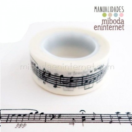 Washi tape pentagrama música