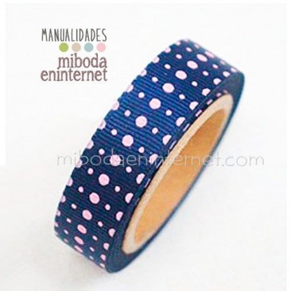 Washi tape LUNARES tela adhesiva