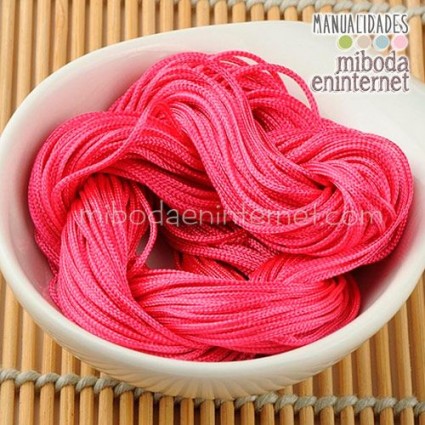 Cuerda nylon trenzado 1,5mm fucsia 12mts