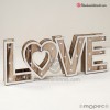 Letras madera LOVE con LED
