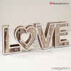 Letras madera LOVE con LED