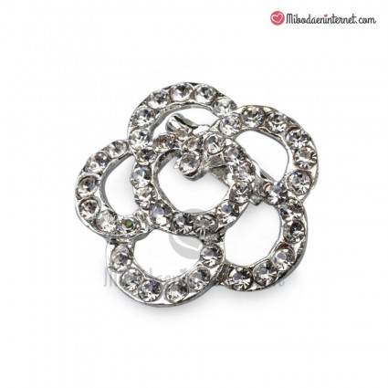 Pack 12 Broche Flor Diamantes