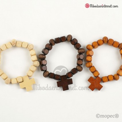 Pulsera Madera Cruz 3 colores