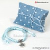 Pulsera Celeste Charm Angel de la Guarda presentada