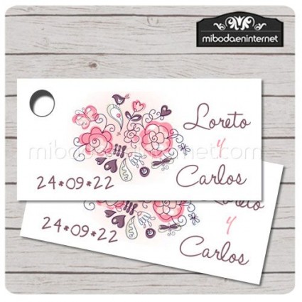 Etiqueta Detalle Boda T820