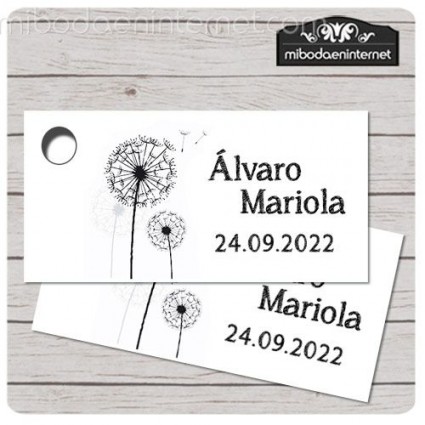 Etiqueta Detalle Boda T646H Dandelion