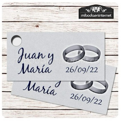 Etiqueta Detalle Boda Plata T771H