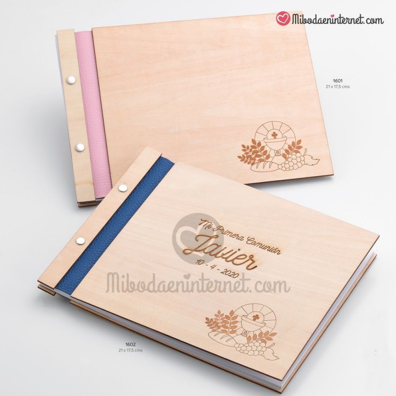 ▷ Libro De Firmas Comunión Personalizado De Madera - Modelo