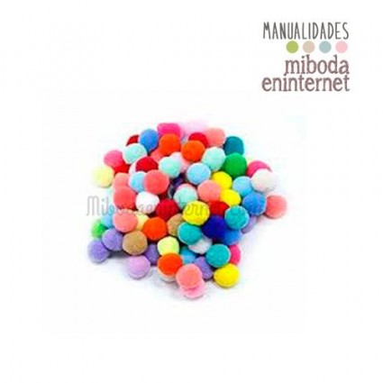 Pompones mix colores 10mm