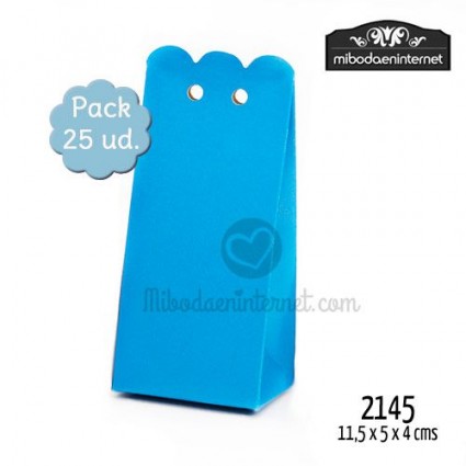 P25 Caja Rectangular Ondas Azul 