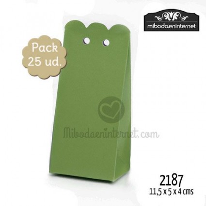 P25 Caja Rectangular Ondas Verde Cacería