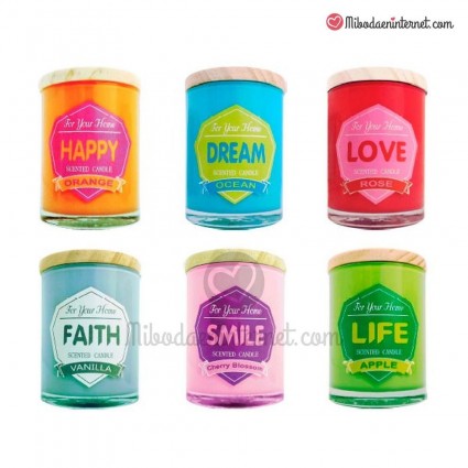 Velas Frases Colores "For Your Home"