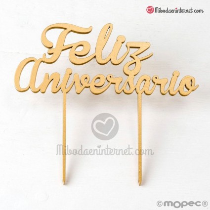 Caketopper Feliz Aniversario