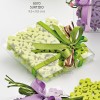 Posavasos Fieltro Flores Verde / Purpura