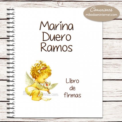 Libro de Firmas Primera Comunión portada personalizada