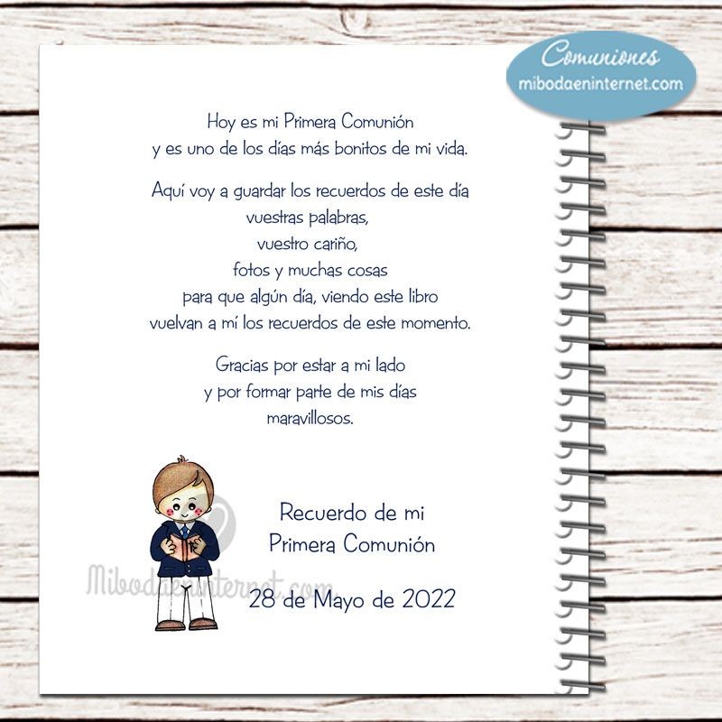 Mi Primera Comunión: Libro de Firmas personalizado para Niño con  Dedicatorias de Invitados, Álbum de Fotografías, Preguntas y Lista de  Regalos