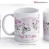 Taza personalizada de Boda Perros Yoga