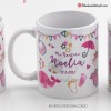 Taza de Bautizo o Nacimiento personalizada con Nombre y Fecha