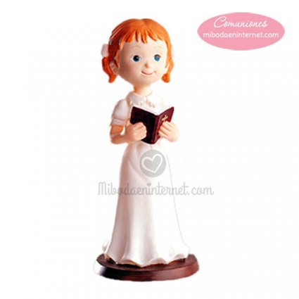 Figura Tarta niña con libro pelirroja