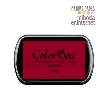 Tampon de Tinta Colorbox Rojo Burdeos Rubi