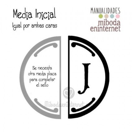 J - Media inicial para sello vacío de lacre