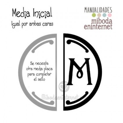 M - Media inicial para sello vacío de lacre