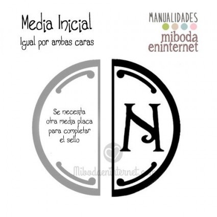 N- Media inicial para sello vacío de lacre
