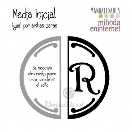 R - Media inicial para sello vacío de lacre