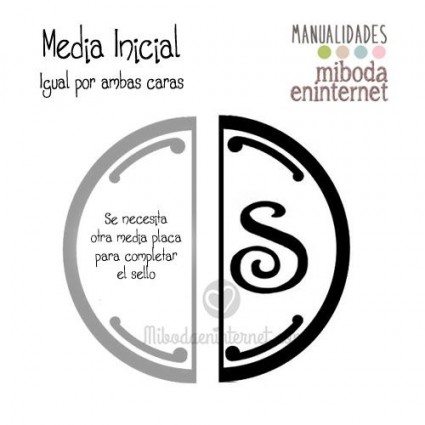S - Media inicial para sello vacío de lacre