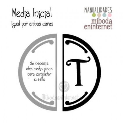 T - Media inicial para sello vacío de lacre