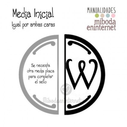 W- Media inicial para sello vacío de lacre