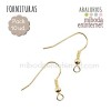 10 ud Ganchos pendientes 20mm dorado