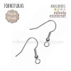 10 ud Ganchos pendientes 20mm hematite