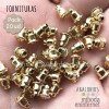 20ud Tope pendiente campana metal dorado 6mm