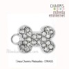 Charm Strass plateado perro hueso 21x14mm