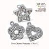 Charm Strass plateado Mix 