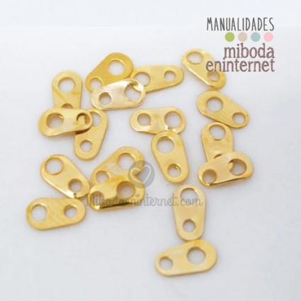 50 ud conector mini anilla lata oro 7x4mm