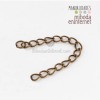 5 ud extensión cadena o pulsera metal bronce 50mm