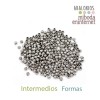 10ud Intermedio acrílico bolitas plata 3mm