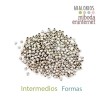 10ud Intermedio acrílico bolitas plata brillante 3mm