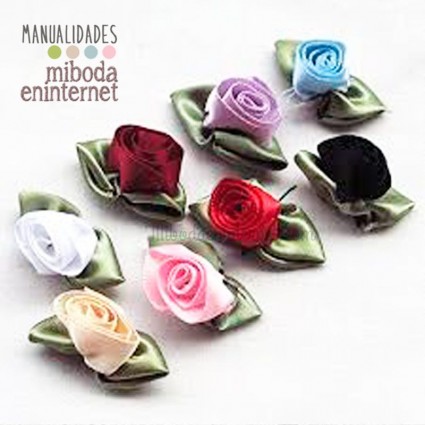 3 ud Flor raso surtido mix con hojas verdes