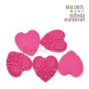 Corazón silicona rosa con relieves
