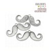 Colgante Acrílico bigote plateado