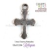 Charm metal plateado Cruz 